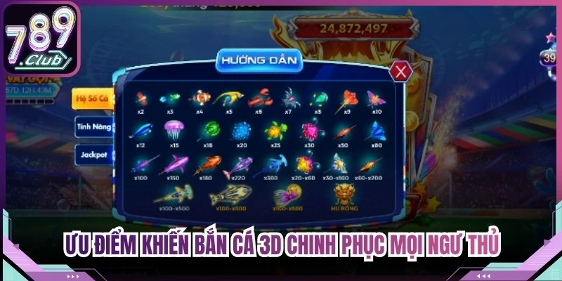 Ưu điểm nổi bật khiến Bắn cá 3D chinh phục mọi ngư thủ